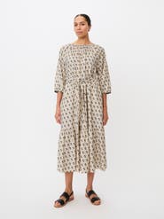 Masai Copenhagen Gathered Neck Midi Dress