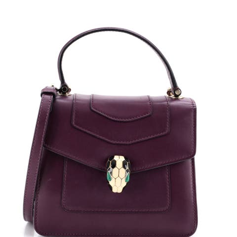 Serpenti Forever Top Handle Bag Leather Small