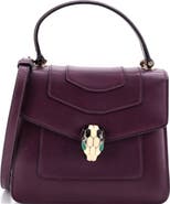 Pre-Owned Bvlgari Serpenti Forever Top Handle Bag Leather Small
