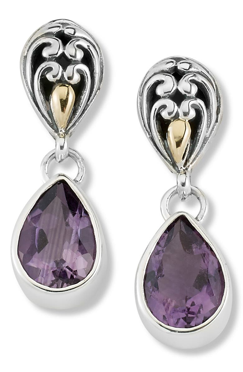 SAMUEL B. Pear Drop Earrings, Main, color, Purple