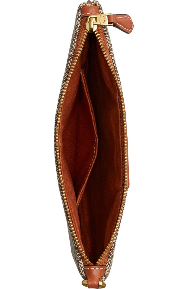 COACH Mini Signature Jacquard & Leather Wristlet, Alternate, color,