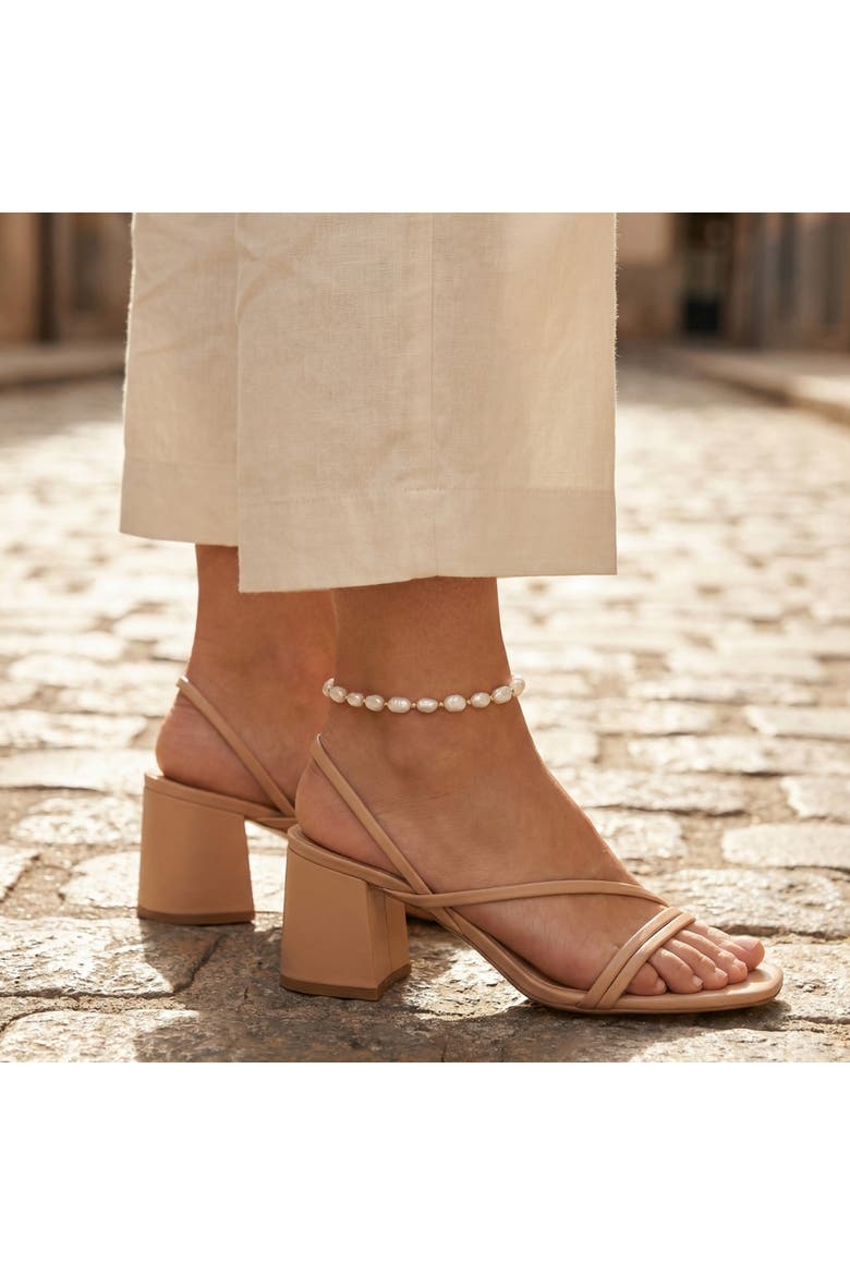Leah Pearl Anklet 18k Gold, Alternate, color, 18k Yellow Gold