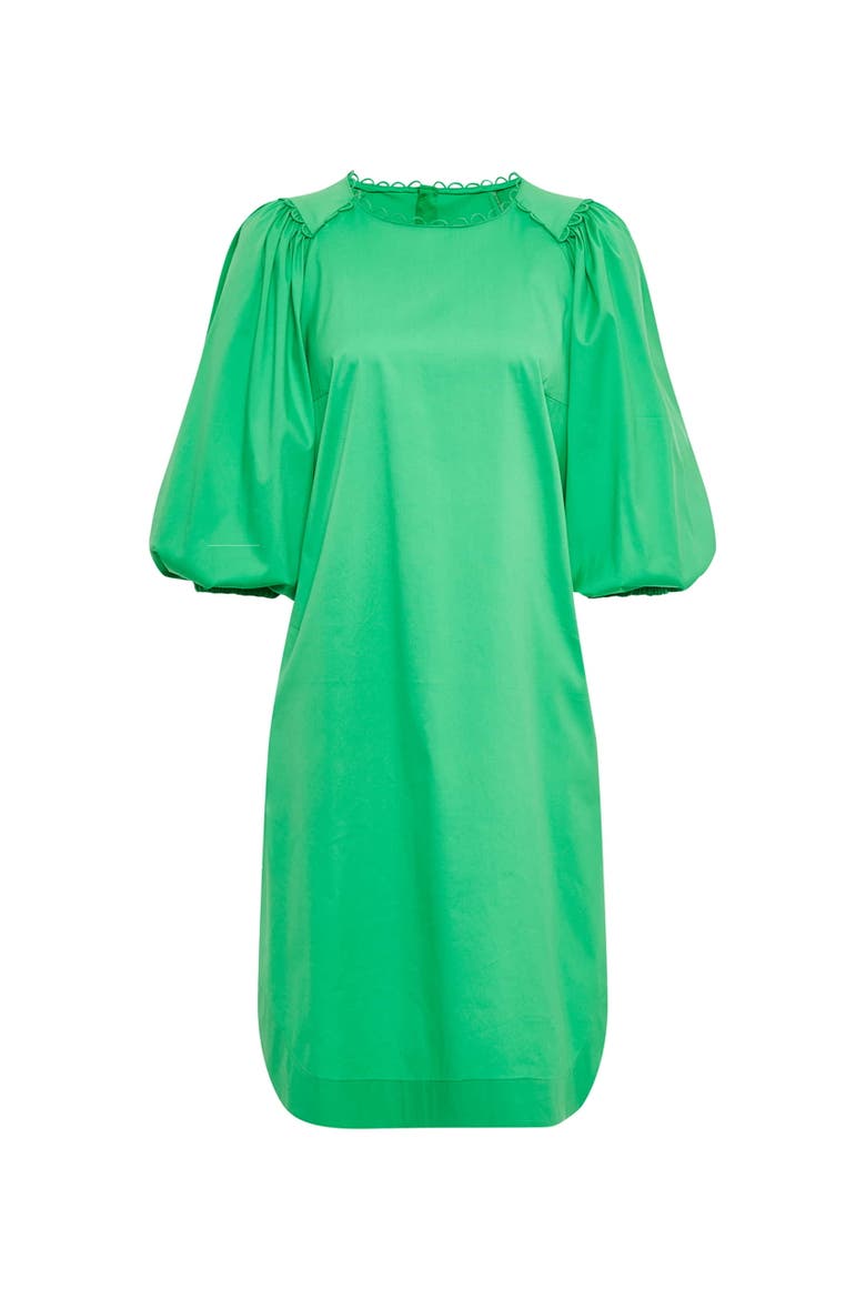Effortless A-Line Balloon Sleeve Dress, Main, color, Green