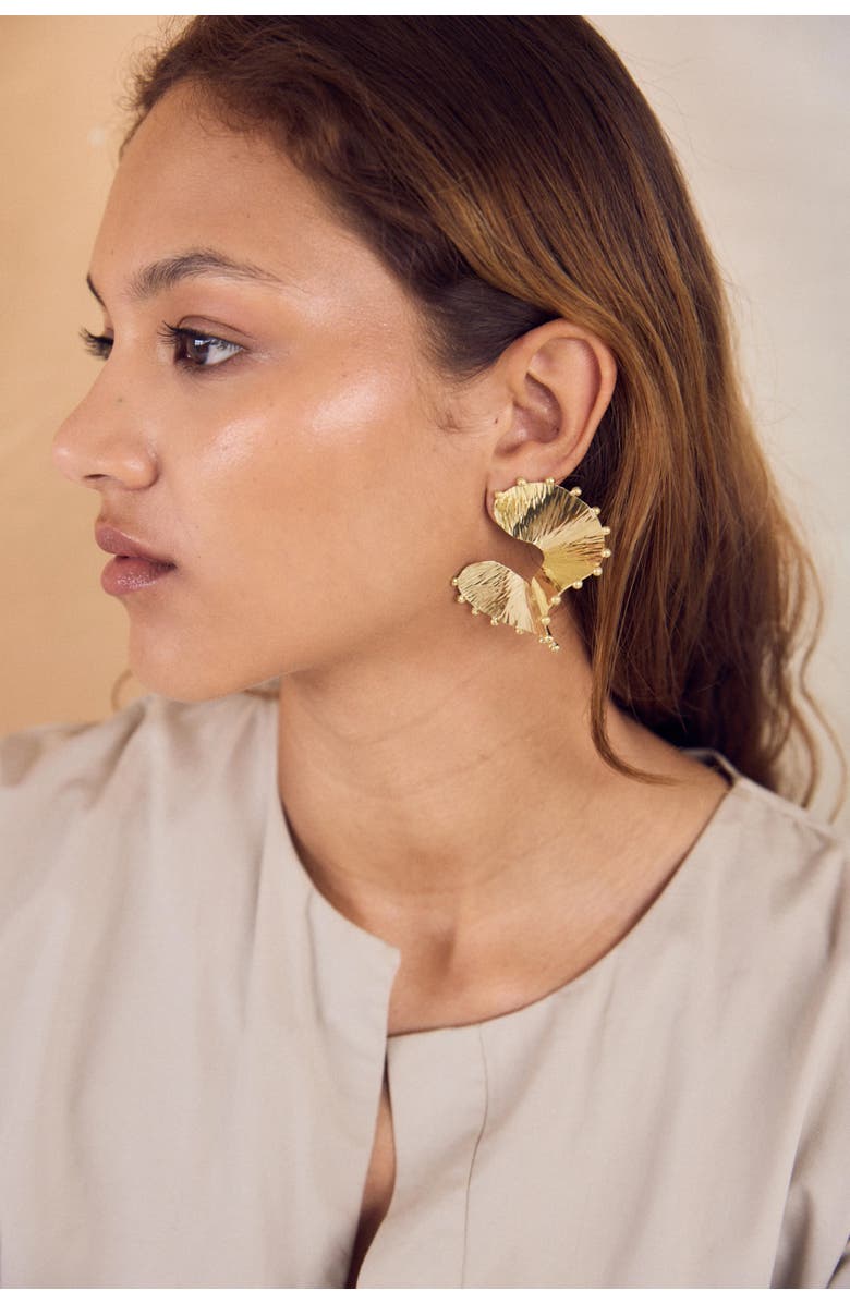 We Are NBO Ziwa Kubwa Earrings, Main, color, Gold