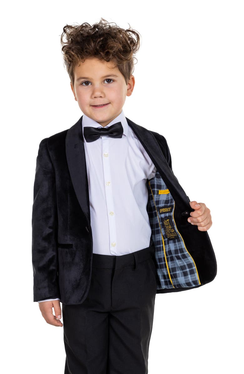 OppoSuits Kids' Black Velvet Dinner Jacket, Alternate, color, Black