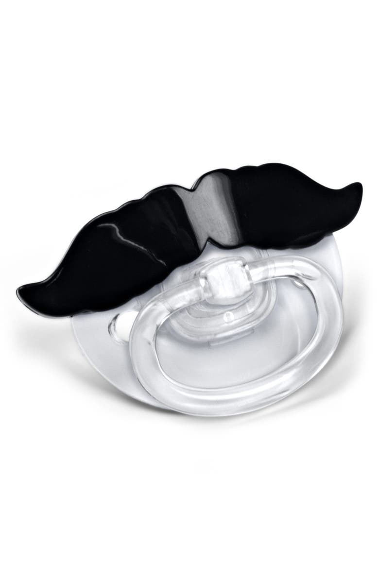 Fred & Friends 'Mustache' Pacifier, Alternate, color, Black
