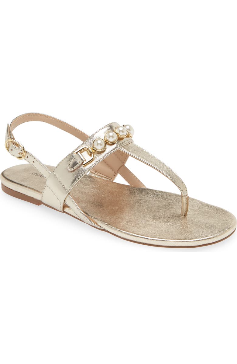 Stuart Weitzman Pearla T-Strap Slingback Sandal, Main, color,
