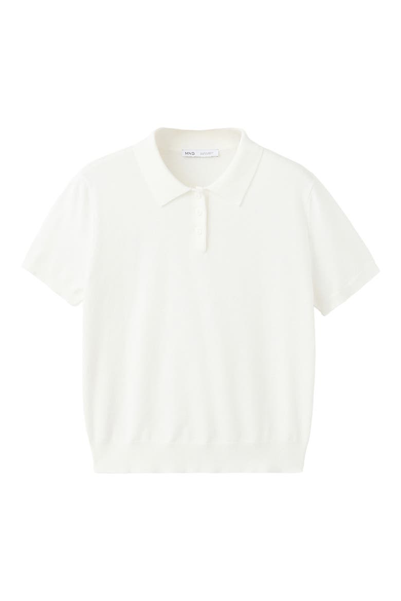 Cotton Polo Sweater, Main, color, WHITE