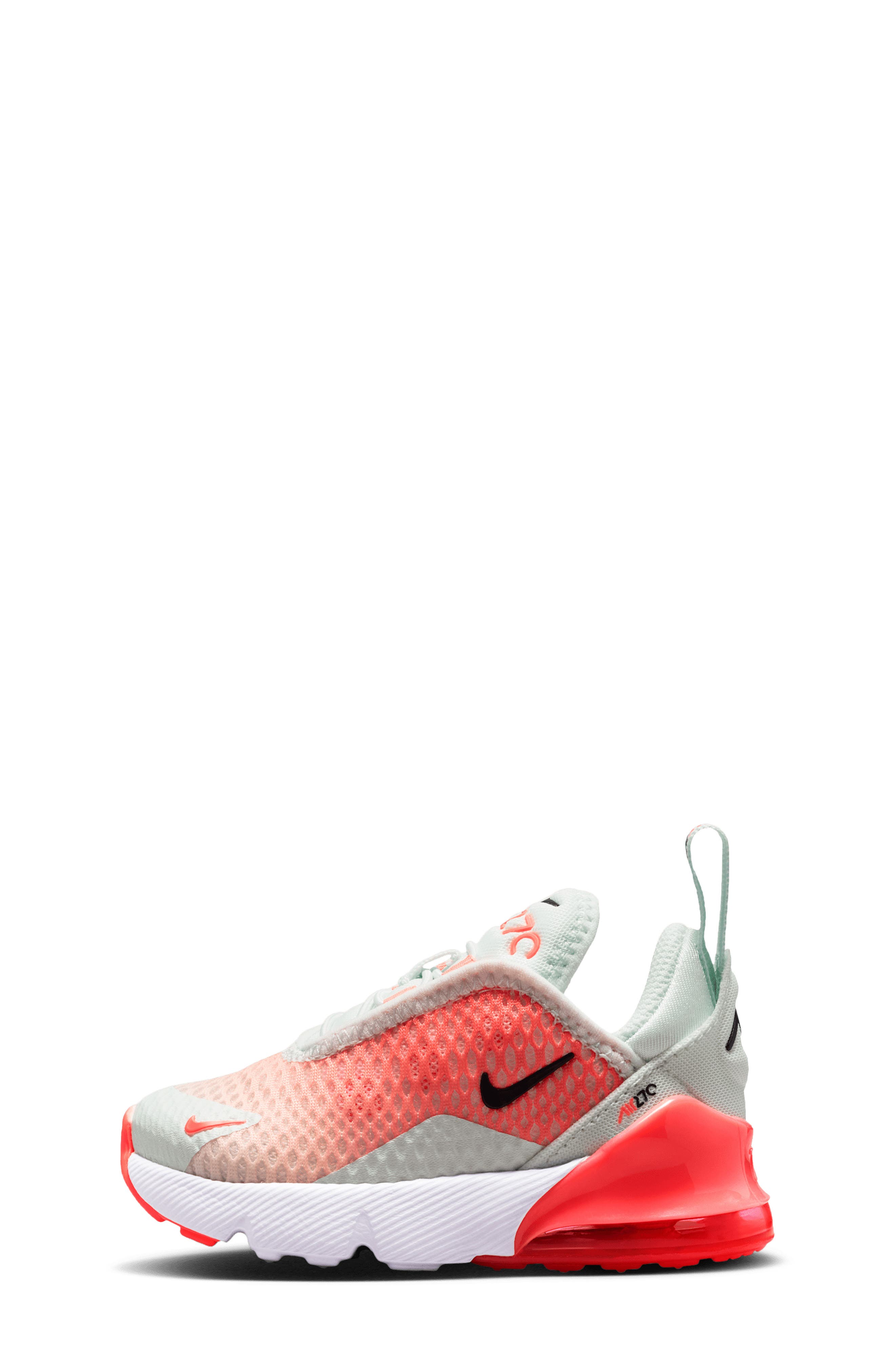 Nike Kids' Air Max 270 Sneaker, Alternate, color, Barely Green/ Hot Lava/ Black