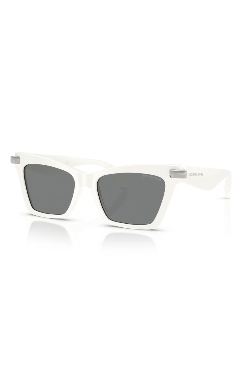 Michael Kors Grand Cayman 54mm Cat Eye Sunglasses, Alternate, color, White / Grey Mono