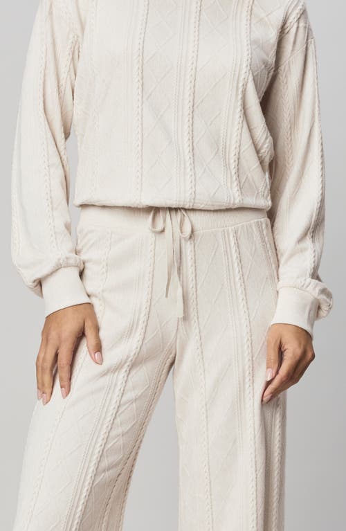 Splendid Cable Drawstring Wide Leg Pants In Multi