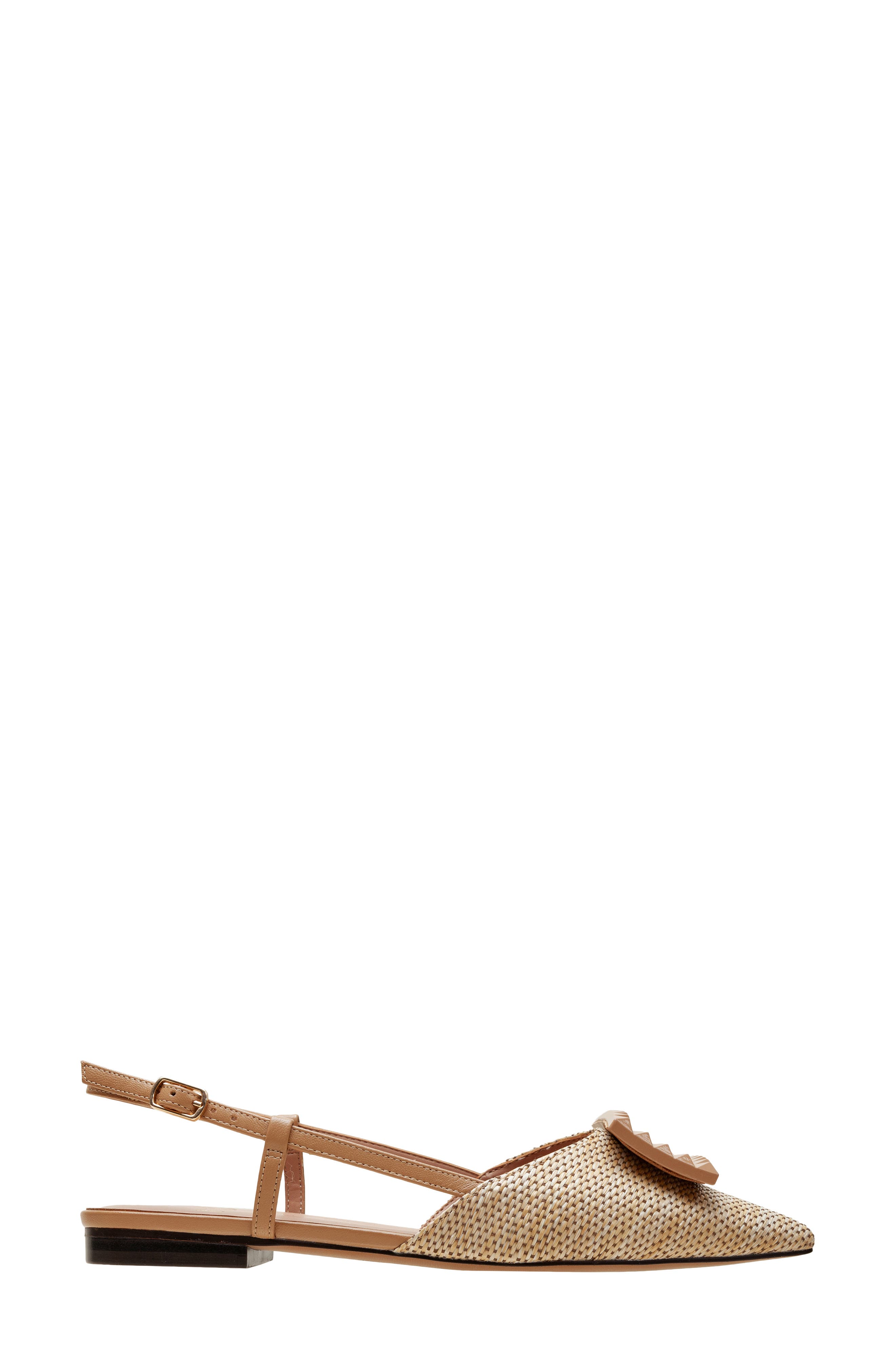 Carmen Slingback Pointed Toe Flat, Alternate, color, TAN/ DESERT
