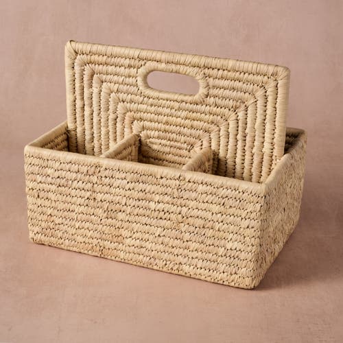 Ten Thousand Villages Pleta Woven Date Palm Leaf Utensil Caddy In Brown