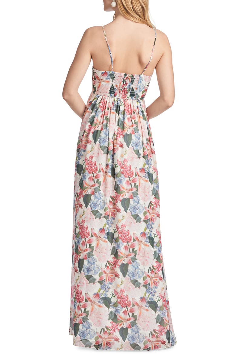 Sienna Floral Chiffon Gown, Alternate, color, ANTICO BOTANICO