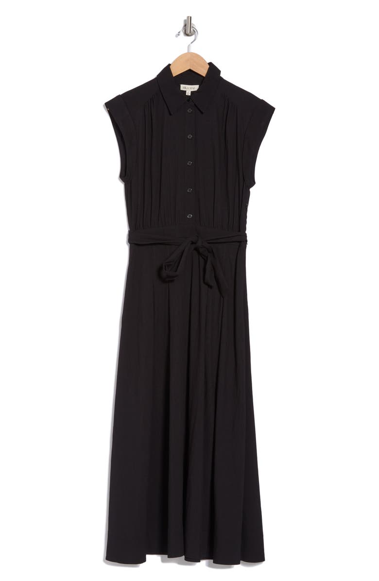 Mila Mae Sleeveless Tie Waist Midi Shirtdress, Alternate, color, 