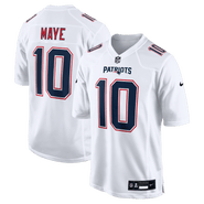 Nike Men's Nike Drake Maye Tundra White New England Patriots Game Jersey