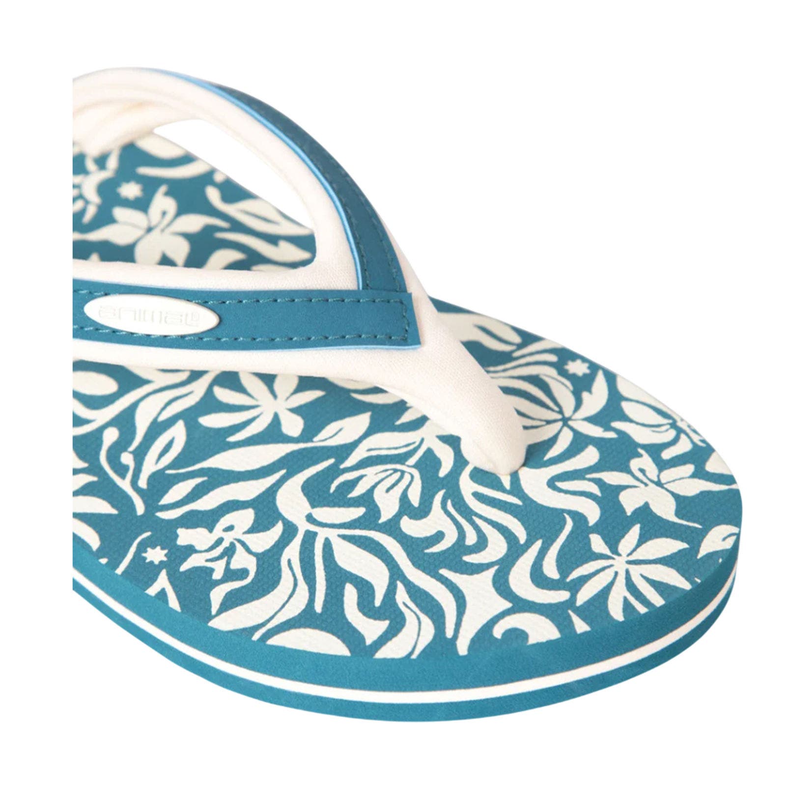 Swish Patterned Flip Flops, Alternate, color, Turquoise