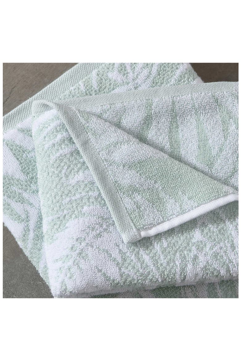 Lago Palm Cotton Towel, Alternate, color, LT-PASTEL GREEN