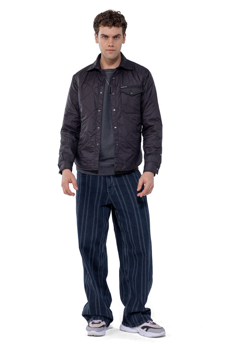 Members Only Quilted Shirt Jacket, Alternate, color, Black