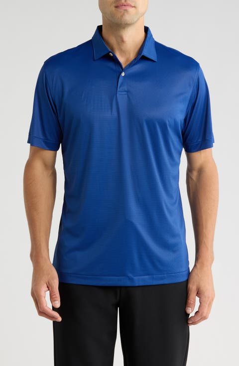 Featherweight Geo Link Print Performance Knit Polo