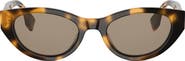 Fendi Lettering 51mm Oval Sunglasses