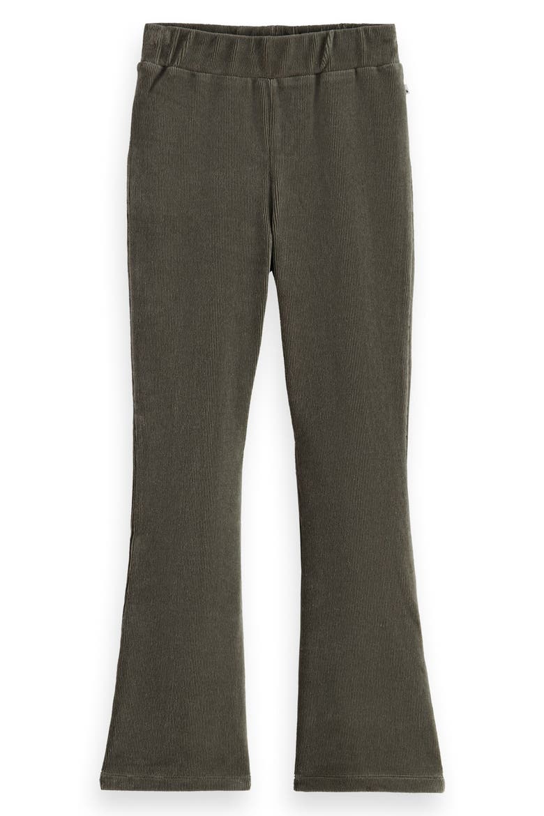 Kids' Rib Velvet Knit Flare Leggings, Main, color, THYME