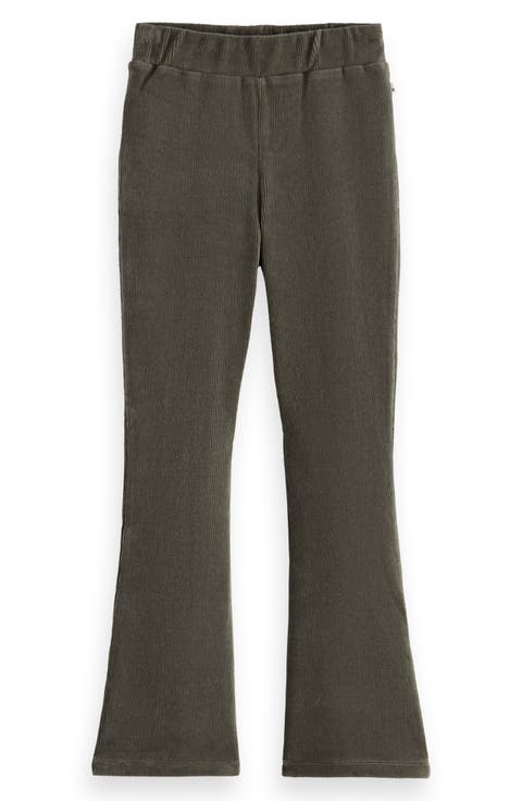 Kids' Rib Velvet Knit Flare Leggings (Big Kid)