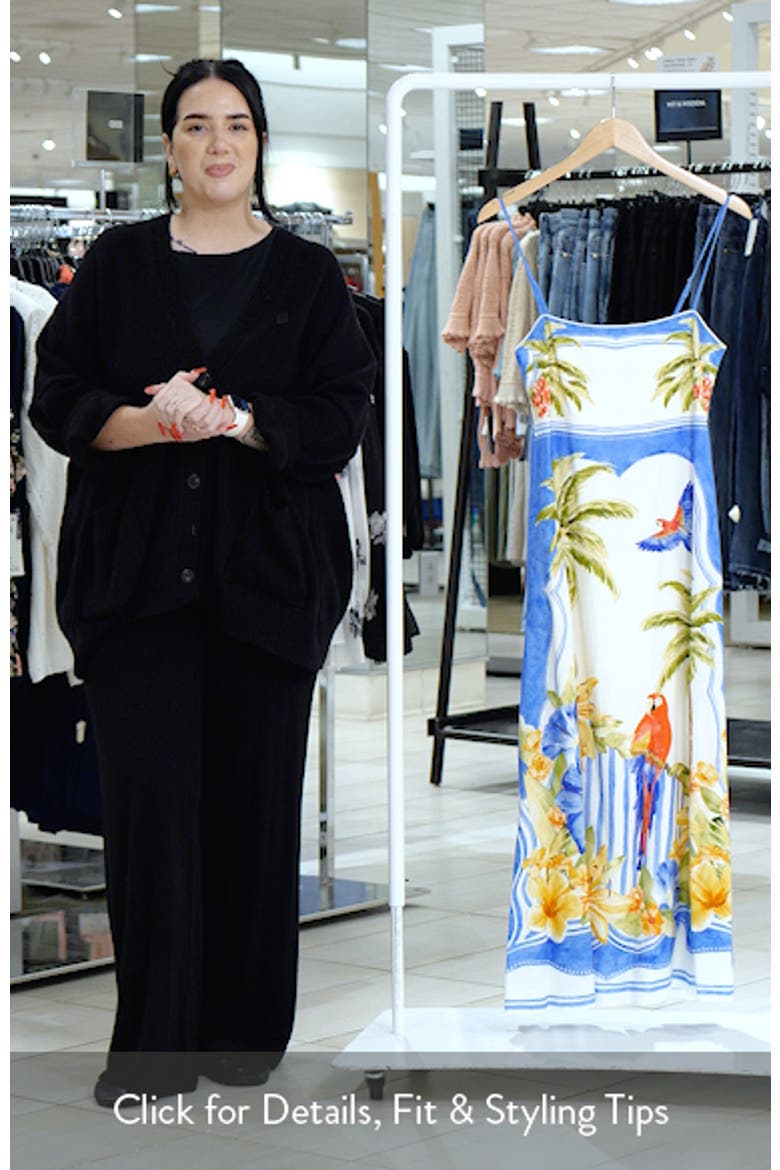 Bianca Mixed Print Linen Blend Dress video