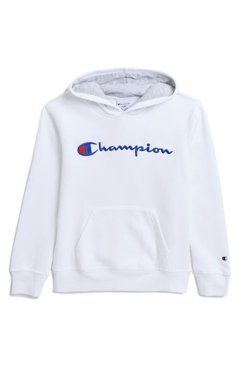 Kids' Signature Logo Embroidered Pullover Hoodie (Big Kid)