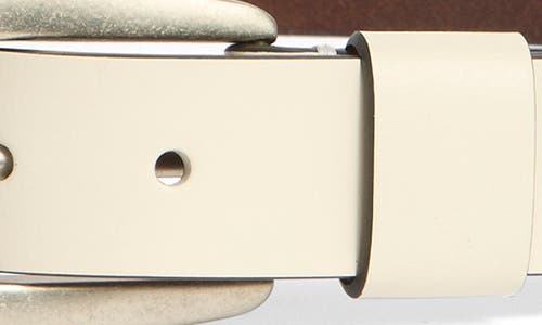 Allsaints Flat Stud Keeper Leather Belt In Red