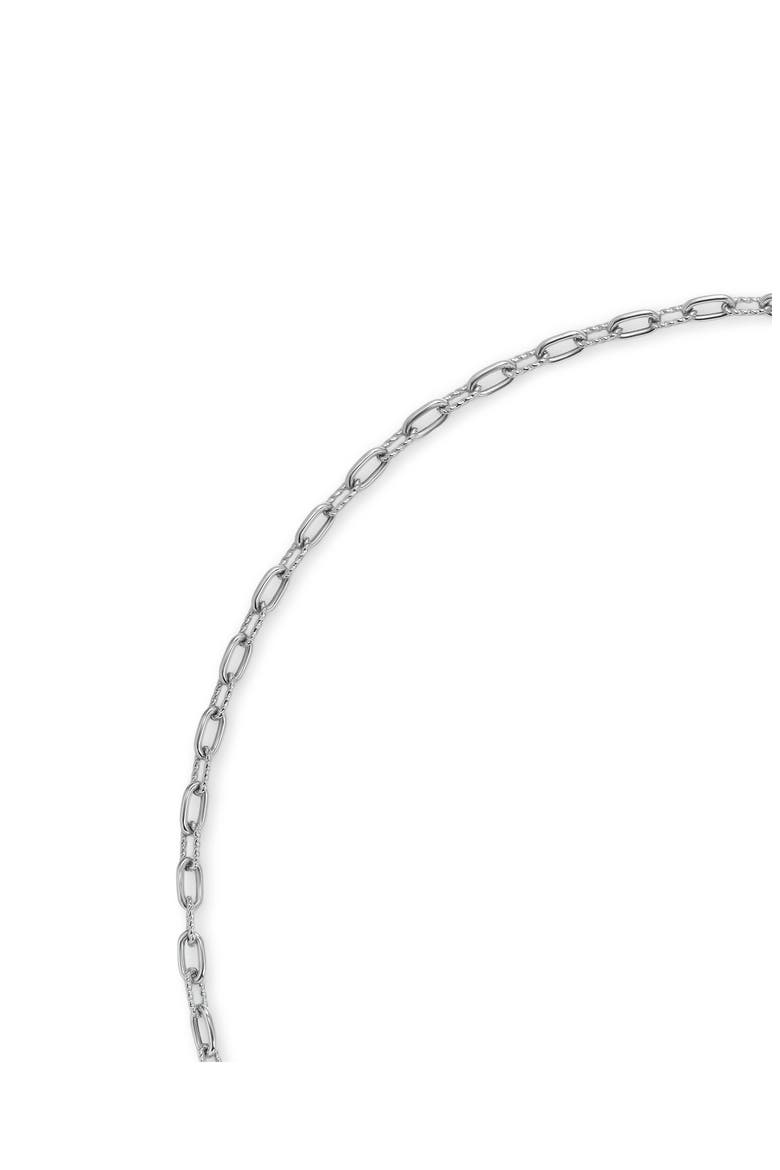 DY Madison® Toggle Chain Necklace in Sterling Silver with 18K Yellow Gold, 3mm, Alternate, color, SILVER