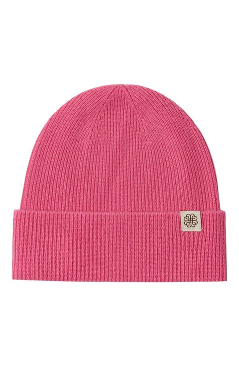 Cashmere Rib Knit Beanie