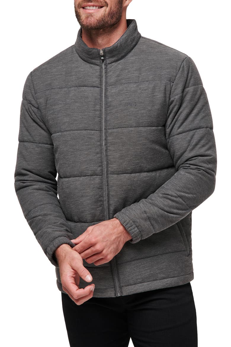 Climate Drop Quilted Jacket, Main, color, HEATHER BLACK