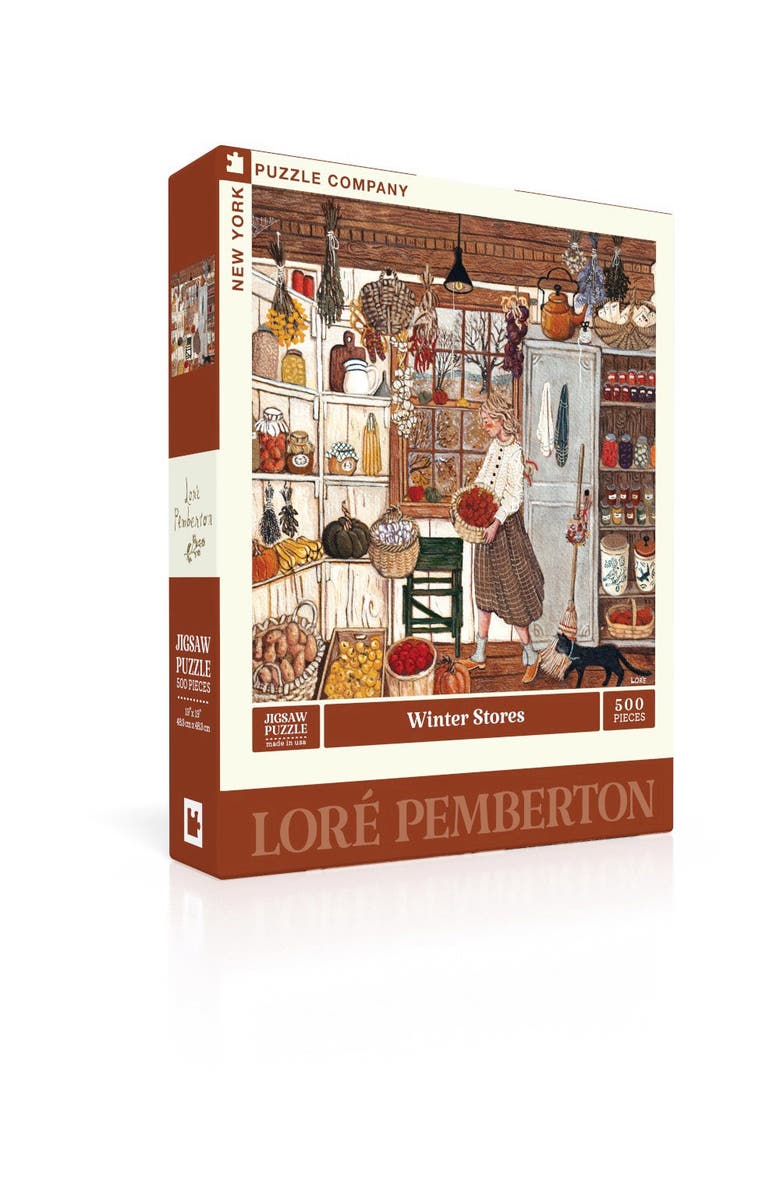 NEW YORK PUZZLE COMPANY Winter Stores 500 Piece Puzzle, Alternate, color, NO COLOR