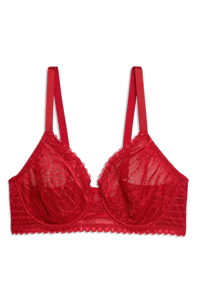 Etam Panama Underwire Minimizer Bra, Alternate, color, Cardinal