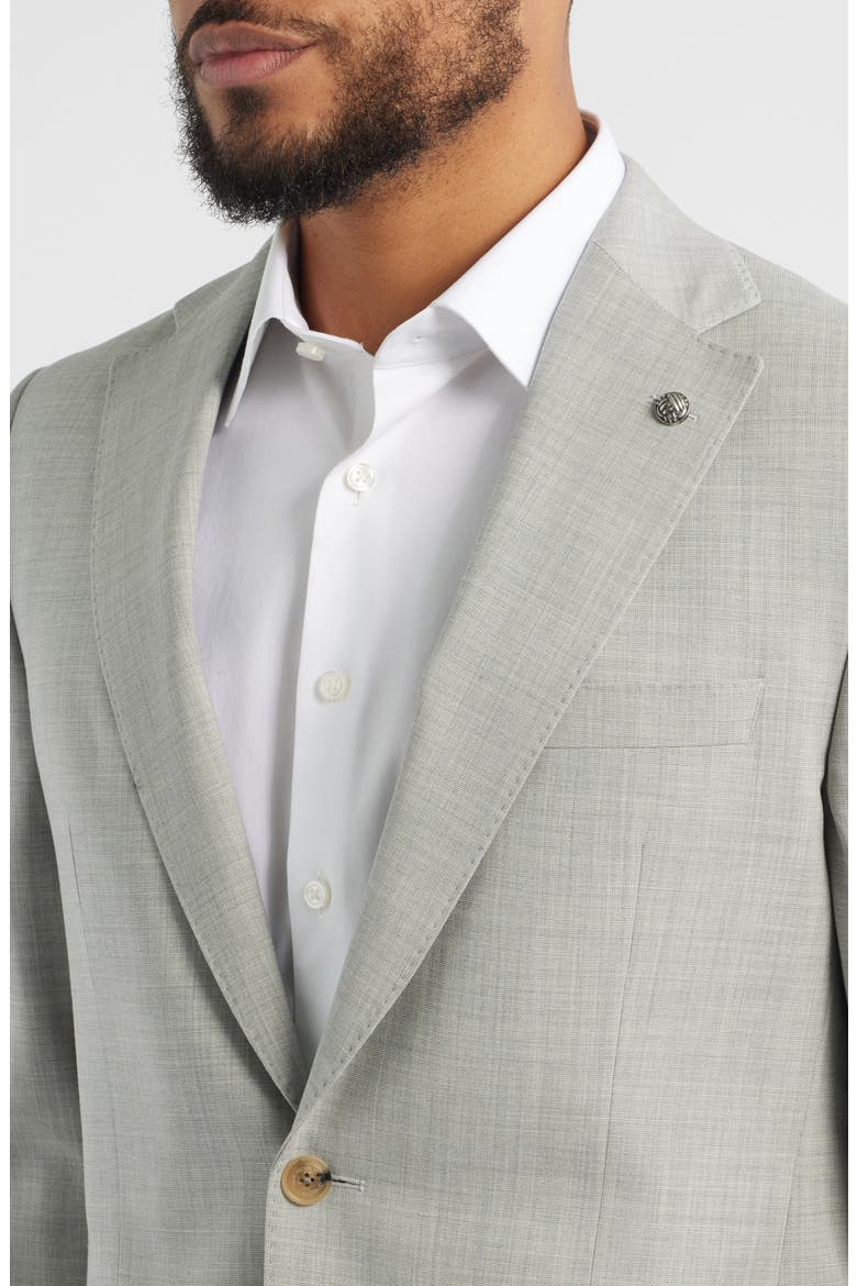 Esprit Contemporary Fit Light Grey Mélange Stretch Wool Suit, Alternate, color, LIGHT GREY
