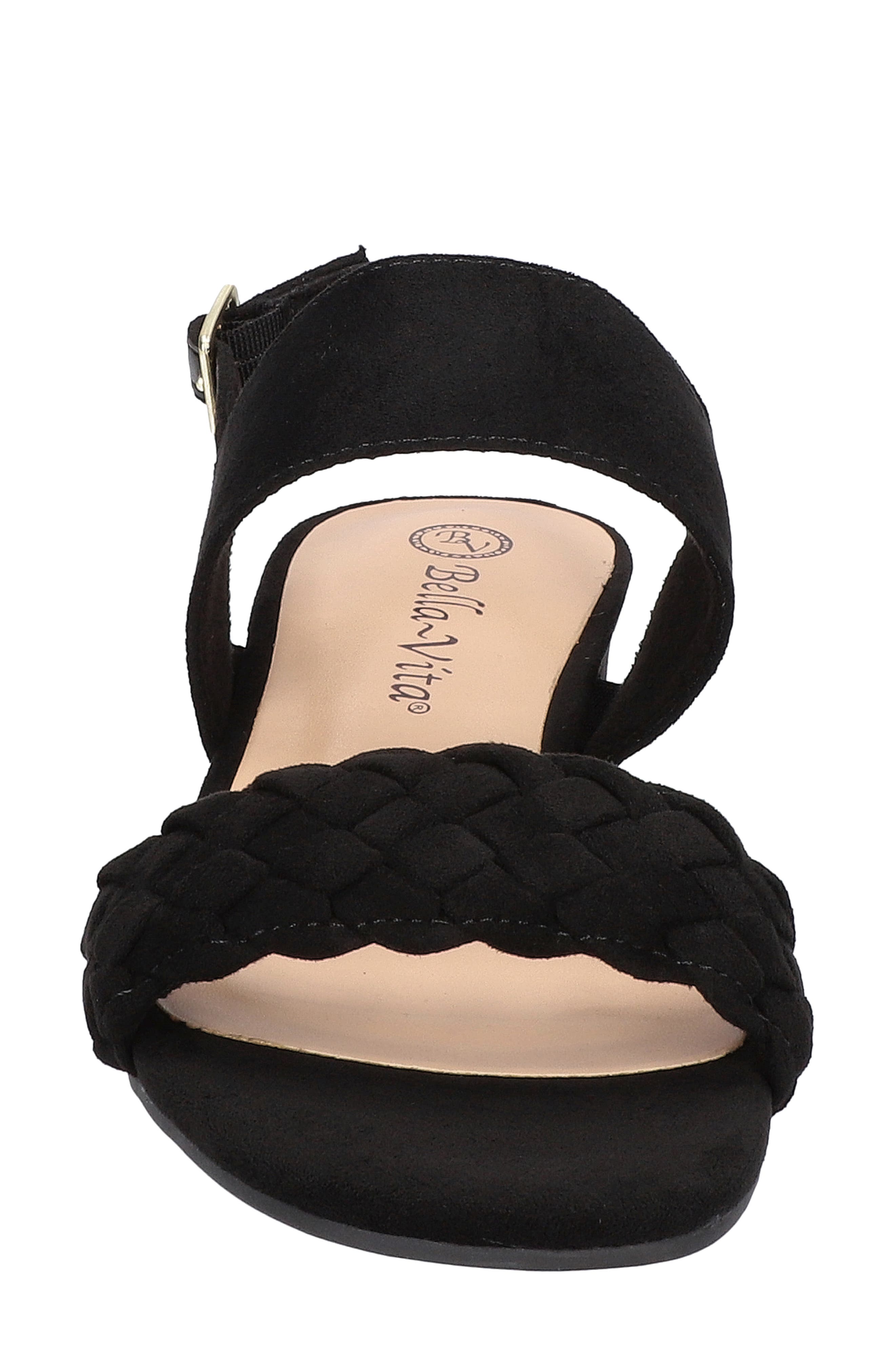 Bella Vita Ellison Slingback Sandal, Alternate, color, Black Faux Suede