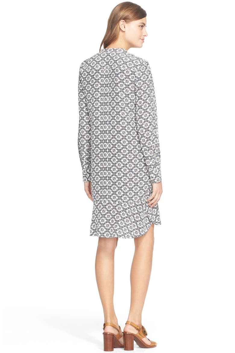 Pleated Silk Shirtdress, Alternate, color, BALLET BLUE CRYSTALS
