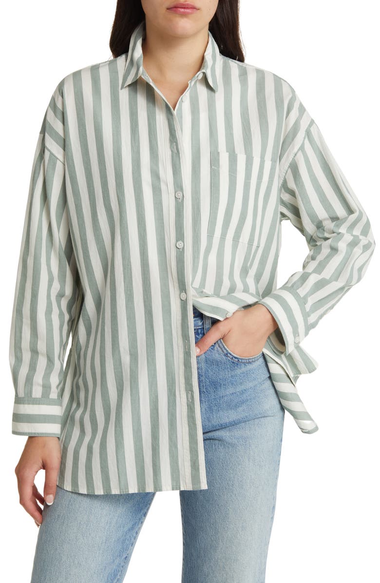 Madewell Signature Oversize Button-Up Shirt, Alternate, color,