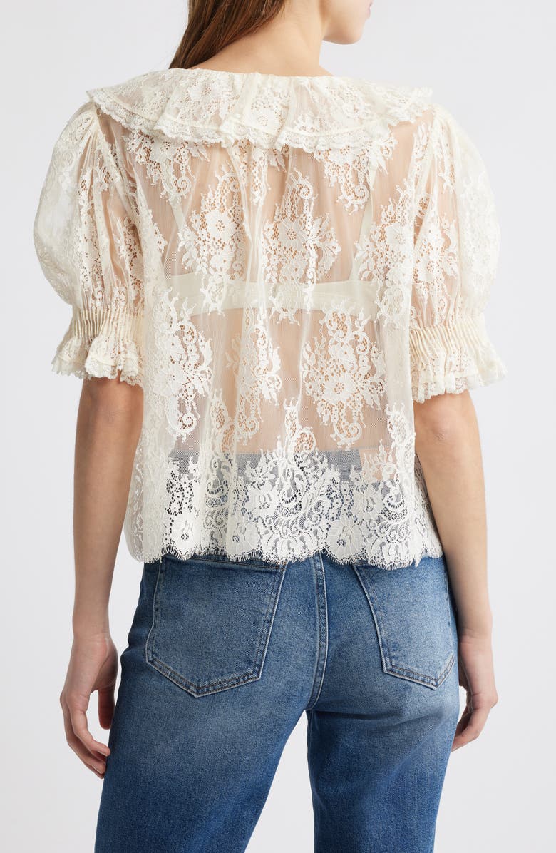 DÔEN Henri Lace Top, Alternate, color, Sea Salt
