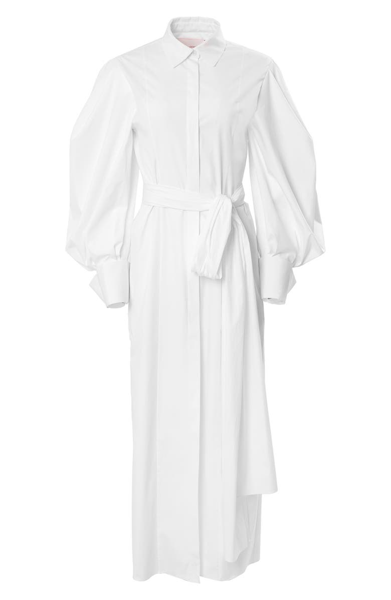 Carolina Herrera Belted Long Sleeve Midi Shirtdress, Alternate, color, 