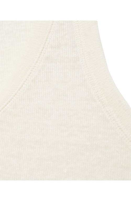 Mango Linen Sweater Tank In Gold
