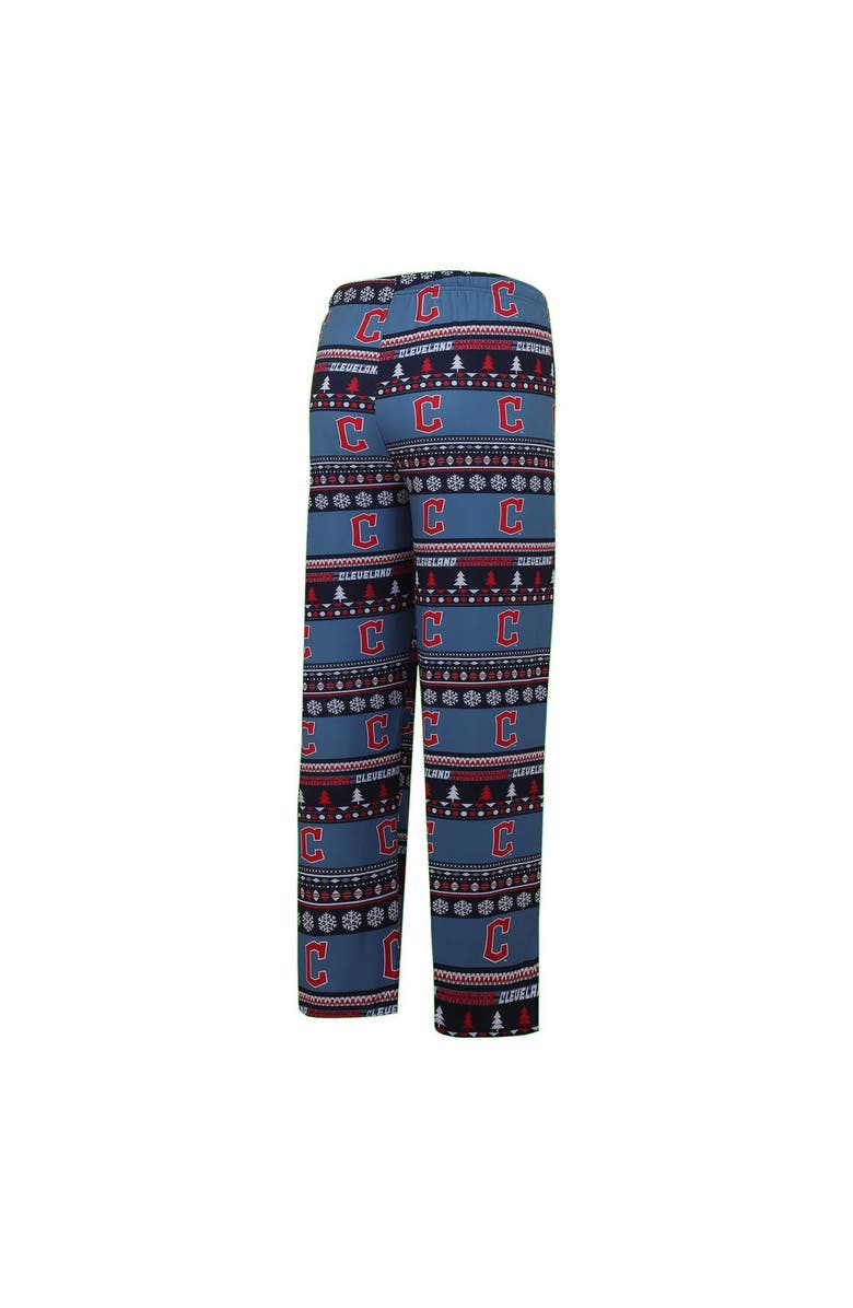 CONCEPTS SPORT Men's Concepts Sport Navy Cleveland Guardians Knit Ugly Sweater Long Sleeve Top & Pants Set, Alternate, color, Navy