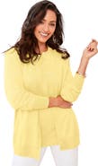 Jessica London Fine Gauge Button-Front Cardigan
