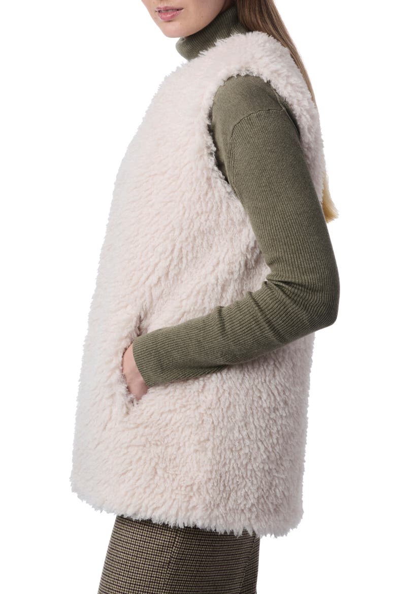 Faux Shearling Vest, Alternate, color, WHITE