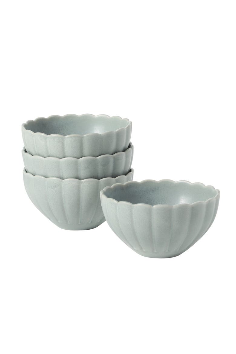 Bistro Fleur Stoneware Cereal Bowls Set, Alternate, color, Blue