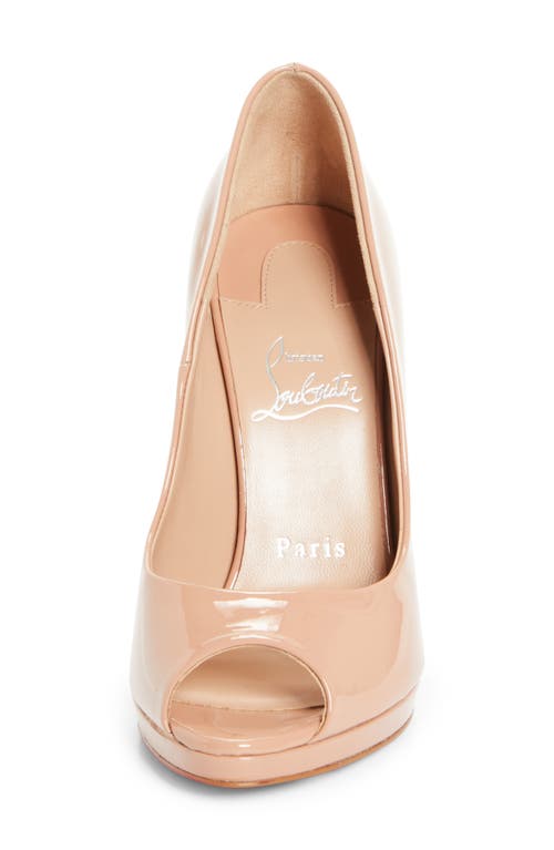 Christian Louboutin Lady Z Peep Toe Pump In Neutral
