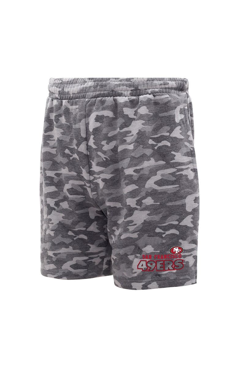 CONCEPTS SPORT Men's Concepts Sport  Charcoal San Francisco 49ers Biscayne Camo Shorts, Main, color, Charcoal
