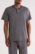 Majestic International Short Sleeve Cotton Henley