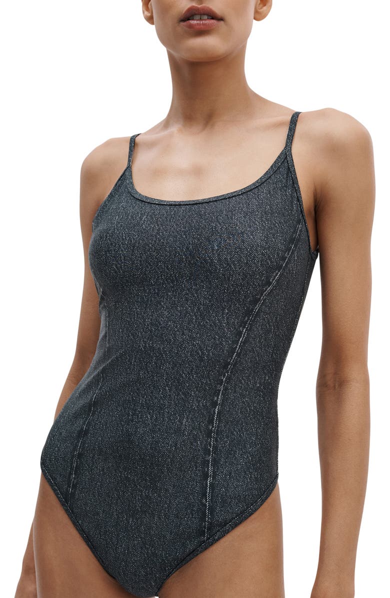 rag & bone rb Miramar One-Piece Swimsuit, Alternate, color, Washed Black